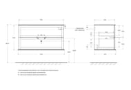 ����� ��� �������� Cezares TIFFANY 100 (1000�460�550) ���������, � 2 �������, Grigio Nuvola 55243