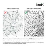Уценка! Душевой уголок IDDIS Slide (900х900х1950) квадратный, черный, стекло прозр, алюм. профиль