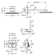 Душевая система Grohe SmartControl 34712000 смеситель, верхний и ручной душ, хром