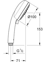 ������ ��� Grohe Tempesta Cosmopolitan 27573002  ����, 100 ��, 4 ������, ����