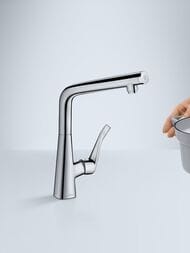 Смеситель Hansgrohe Metris Select M71 для кухни 320 мм поворотный излив хром 14883000 — изображение 6