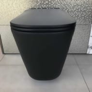 Унитаз приставной Kerasan Tribeca 511831 550х360х430 безобод., гор. выпуск, без сиденья, черный мат