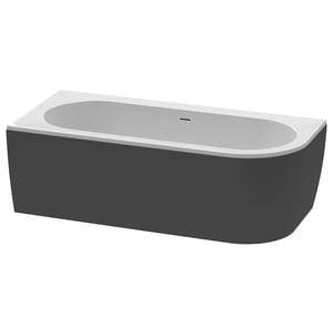Ванна акриловая CEZARES SLIM CORNER-180-80-60-L-NERO-SET 1790x790x600 угловая, левосторонняя