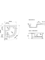 ������� ��������� ������ RAVAK Sabina 80 LA (795�795�270) ��������, ��� ��������� � ���/�� �����