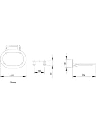 ������� ��� ������� ������ RAVAK OVO Chrome Clear/Stainless �������� �������/����.�����