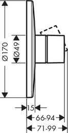 ��������� Axor Uno 45605000 ��� ���� ������������ ������������, ����