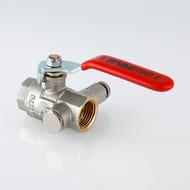 Кран дренажный со спускником 1/2"ВВ VALTEC BASE красная ручка VT.245.N.04