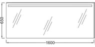 Зеркало Jacob Delafon EB1422-NF (1600х30х650) функция анти-пар, подсветка, инфракрасный выключатель