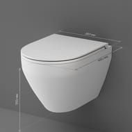 Унитаз подвесной AM.PM Spirit V2.0 365х485х350 безободковый, с сиденьем, белый мат. C701700MWSC