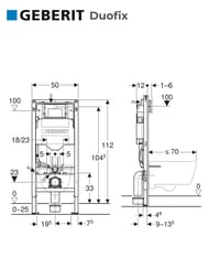 GEBERIT Duofix ����������� ��� ���������� �������, ����������� ���.,������ 112�� 111.950.00.6