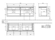 ����� ��� 2 ����������� Villeroy & Boch LEGATO (1600�550�500) ������., 4 ��., ���.������ B693L0E8