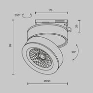 �������� ���������� Maytoni Magic (�������) TR006-1-12W3K-W Unity 3000K 12�� 36�, IP20, �����
