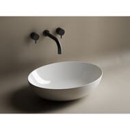 Раковина накладная Ceramicanova Element 520х395х130 овальная, без перелива, белый CN6017