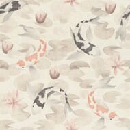 Обои виниловые на флизелине Rasch Kimono (0,53х10,05) карпы, бежевые 409420 (рул.)