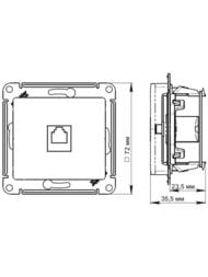  Systeme Electric ATLASDESIGN  RJ45   ATN001083