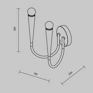 ��������� ���������� Freya Branches (�������) FR5253WL-02BS, IP20,������