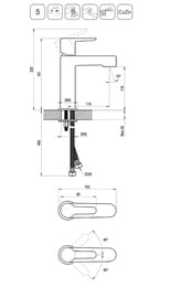 ��������� ��� ����������� RAVAK Puri black PU 014.20 �������������, ��� ������� ������� X070181