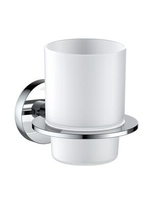 Стакан для зубных щеток Aquatek Оберон AQ4204CR подвесной, стекло матовое, латунь, цвет: хром