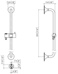 ������� �������� Dornbracht Vaia 26413809-00 ������ 800 ��, ����� 1700 ��, ����