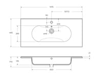 ���������� ��������� BelBagno LOVE (1015x465x170) ��������, ����� LOV-1000-LVB