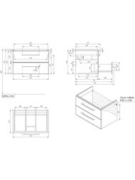 ����� ��� �������� Cersanit LARA 70 ��������� (460�676�445 ��.) ����   64136/63415