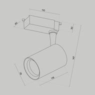 �������� ���������� Maytoni Vuoro (�����) TR003-1-10W3K-W-B Unity 3000K 10�� 60�, IP20, ������