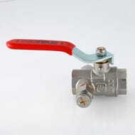 Кран дренажный со спускником 1/2"ВВ VALTEC BASE красная ручка VT.245.N.04