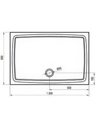 ������� ��������� ������ RAVAK Galaxy Gigant Pro Flat 120x80 (1200�800x30) �����