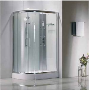 Душевая кабина BAND HOURS CRISTAL L 80x120x217 стекло прозрачное, профиль хром, низкий поддон