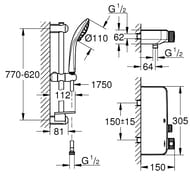 ��������� Grohe Grohtherm SmartControl 34721000 ��������� ��� ����, � ������� ���������� 900, ����