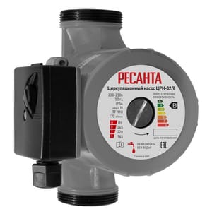 Насос циркуляционный Ресанта ЦРН-32/8 напор :5/7/8м, 170 л/мин, 145/220/245Вт, с гайками