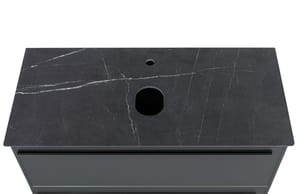 Столешница La Fenice Granite Black Olive Light Lappato 100 см (1000х490х10) Черная FNC-03-VS03-100
