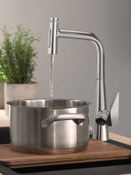 Смеситель Hansgrohe Talis Select M51 для кухни 220 вытяжной излив, хром 73868000 — изображение 2
