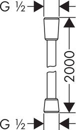Душевой шланг Hansgrohe Isiflex 2 м хром полимерный 28274000
