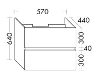 ����� ��� �������� Burgbad Rocio 570�440�640 ���������, 2 �����, ����� ������� WYCX058F6226