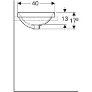 Раковина Geberit VariForm (600х400) встраиваемая, с переливом 500.730.01.2