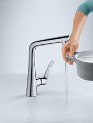Смеситель Hansgrohe Metris Select M71 для кухни 320 мм поворотный излив хром 14883000 — изображение 7
