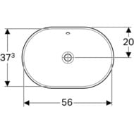 Раковина Geberit VariForm (600х400) встраиваемая, с переливом 500.728.01.2