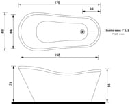 ����� Gruppo Treesse Nina V0371 1700x800x710 CrystalTech, ���������������, ����-�������, �����