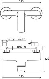 ��������� ��� ���� RAVAK Flat FL 032.00/150 ���������, ������������� X070121