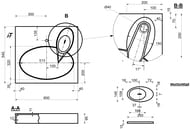 Раковина Estet Lea 600х545 на стиральную машину, литьевой мрамор ФР-00003451