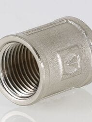 Муфта VALTEC  1/2" латунь никелированная VTr.270.N.0004