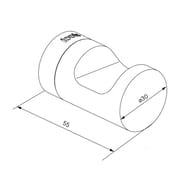 Крючок одинарный IDDIS Noa NOABL10i41 черный матовый