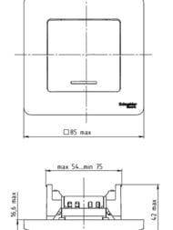  Systeme Electric BLANCA .. 1- c.1  .,10A 250B,  BLNVS010111