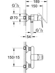 ��������� Grohe BauLoop 23340000 ��� ����, �������������, ����� 1/2" ����
