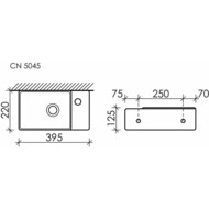 �������� ��������� Ceramicanova Element 395�220�125  ���� �����, ���. ��� ���������, ����� CN5045
