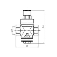 Редуктор давления VALTEC 1/2" поршневой 1-6 бар,  VT.083.N.04