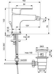 ��������� ��� ���� Ideal Standard CERAFINE D �������������, ����� 124��, ������ 83��, ���� BC492AA