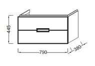 ����� ��� ���������� Jacob Delafon REVE EB1135-G1C (790�380�445) 2 ��������� �����, �����