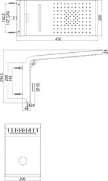 ������� ��� ��������� Bossini Syncro Rain (450x200) �����-������������� �� 3 ������, ���� I00591.030